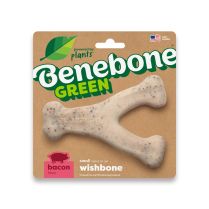 BENEBONE Dog Chew - Green Wishbone Bacon, Size: Small