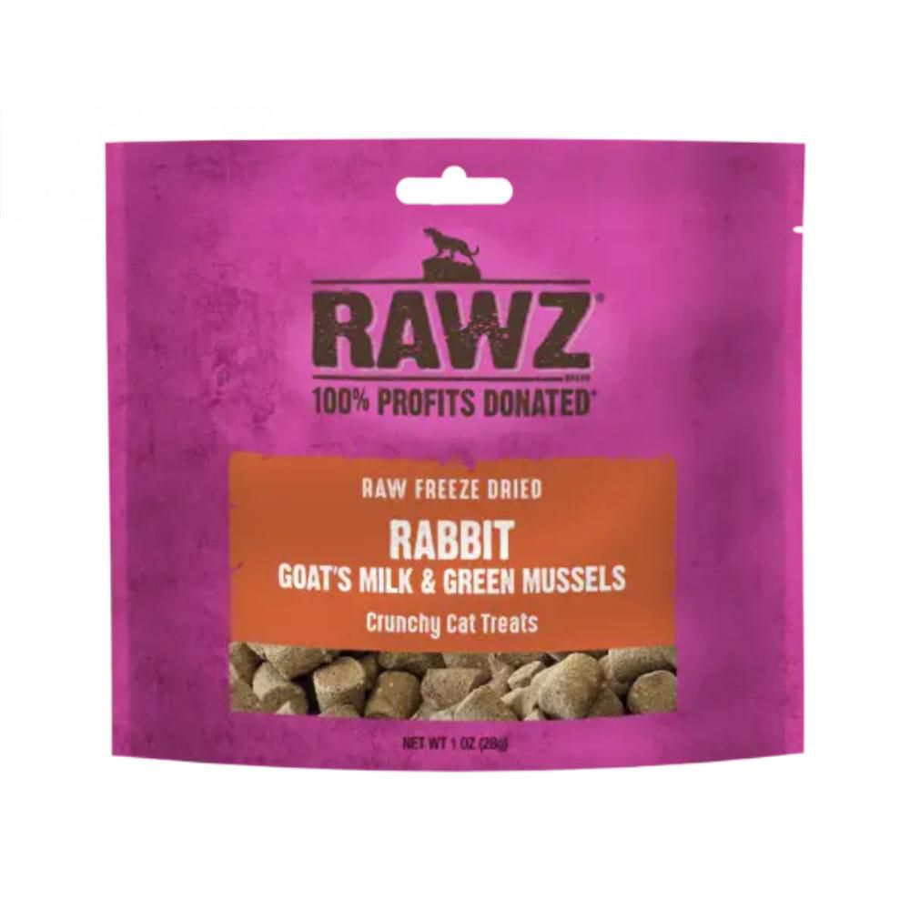 RAWZ Cat Treat FD Rabbit,Goat Milk, G.Mussels