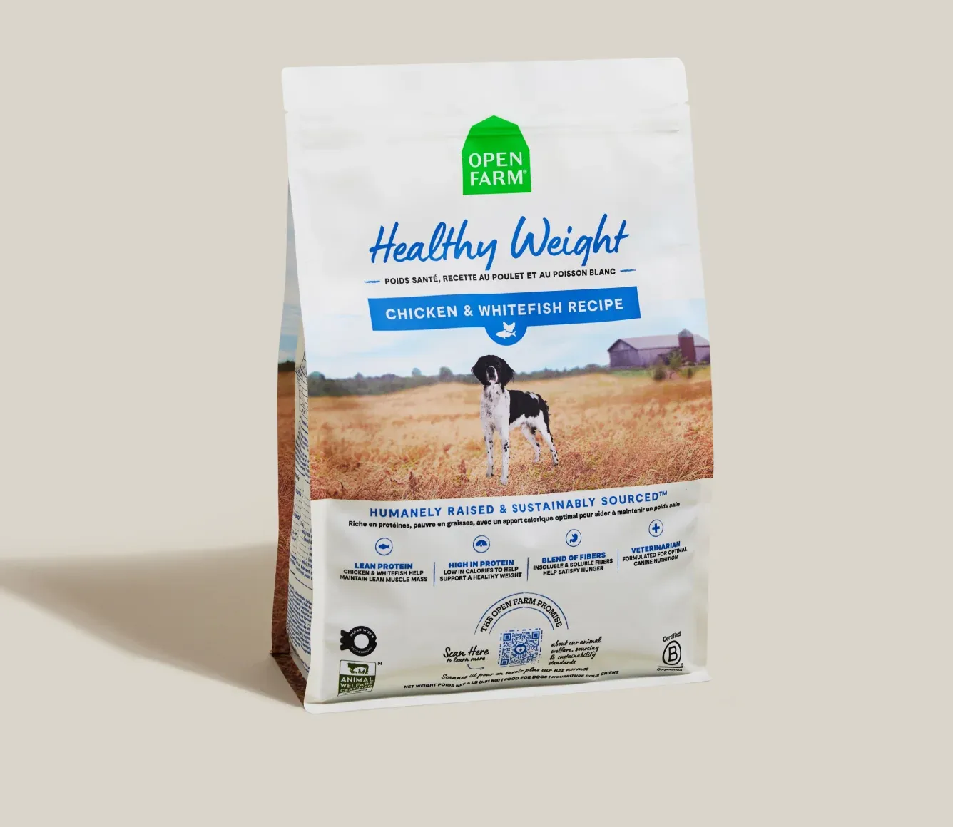 Chicken &amp; Whitefish Healthy Weight Dog Kibble, Size: 4lb