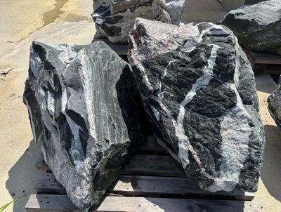 Black Granite Boulders - Ton