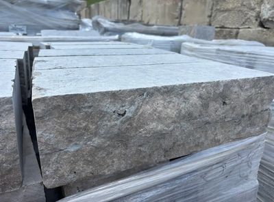 Sawed 8" Rustic Grey Corner Block 6" Thick - Each