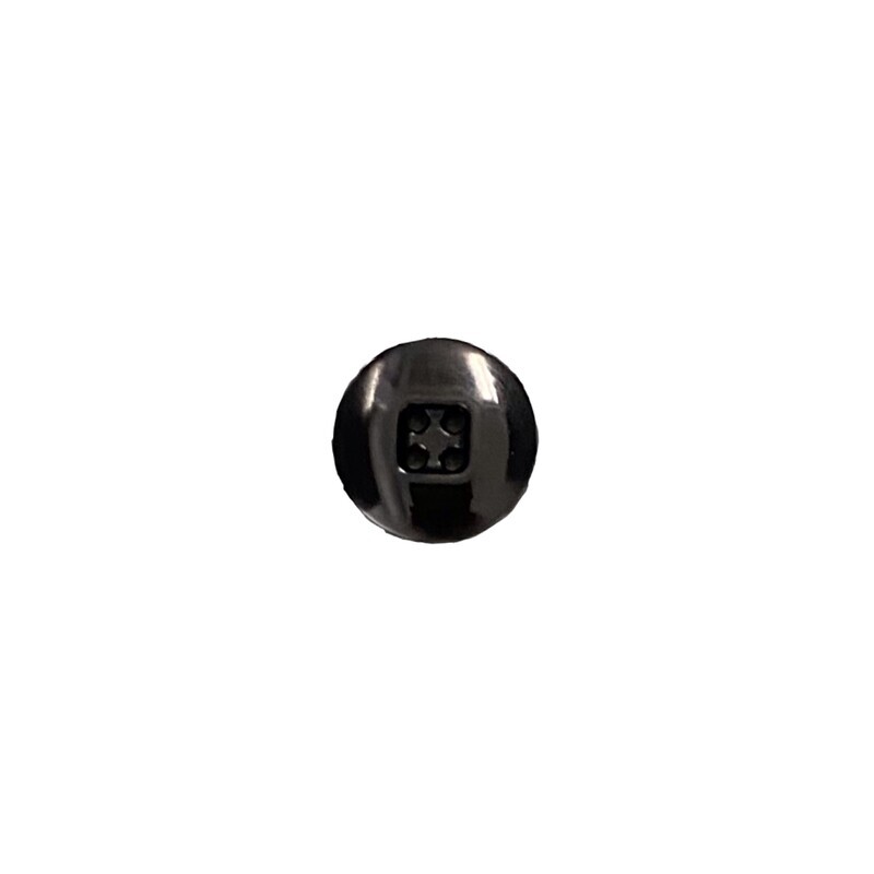Knap, sort plast, 20 mm