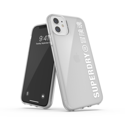 Superdry Snap Case Clear FW20/SS21 for iPhone 11 clear/white