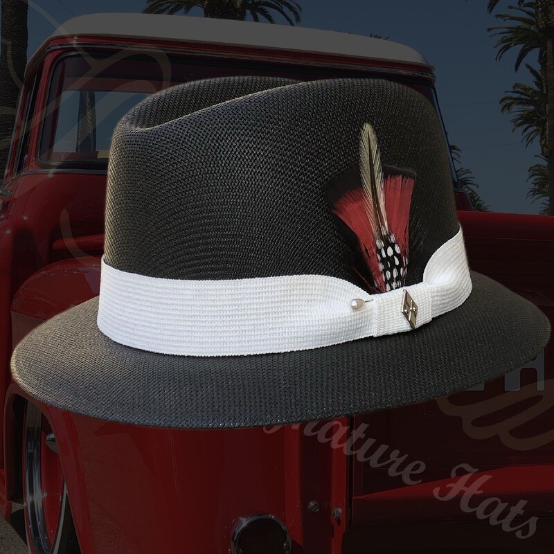 Black Lowrider Derby Style Golden Line