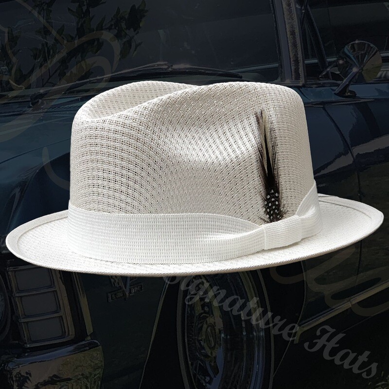 Flipped White Short Brim Viejo