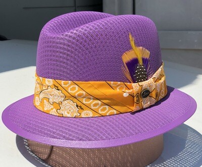 Custom Purple Lowrider W/ Yellow Bandana