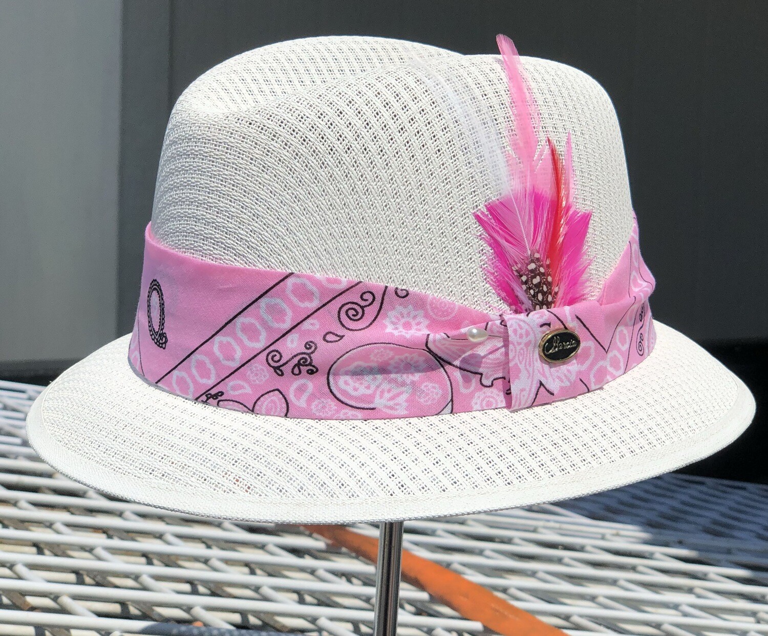 White Classic Lowrider W/ Pink Bandana