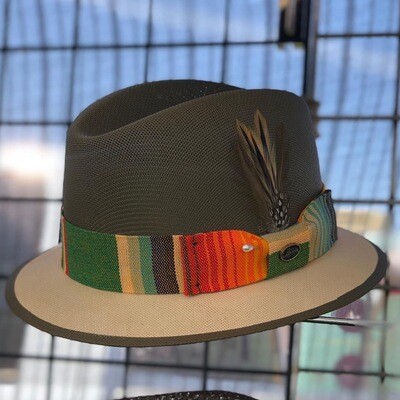 Custom Golden Line Three Tone Lowrider Derby w/ Serape Band