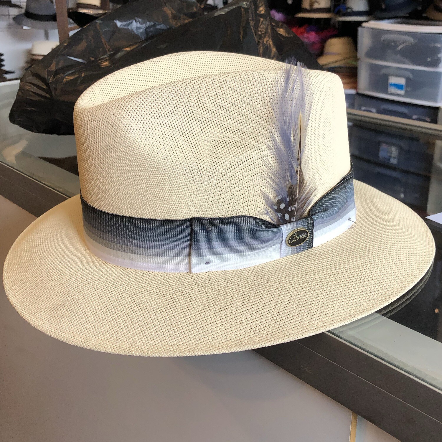 Custom Golden Line Off White Viejo Fedora