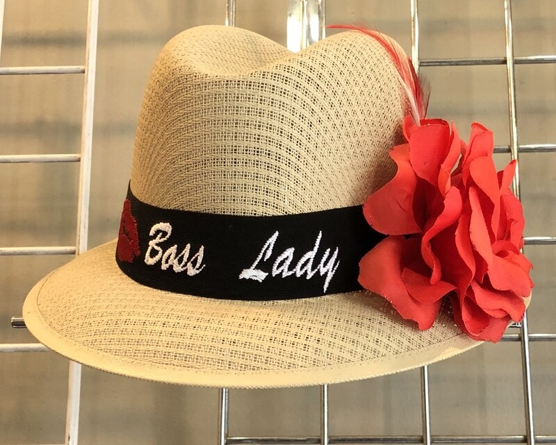 Mocha Derby w/ Boss Lady Embroidery &amp; Red Rose