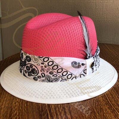 Custom Pink &amp; White Lowrider W/ White Bandana
