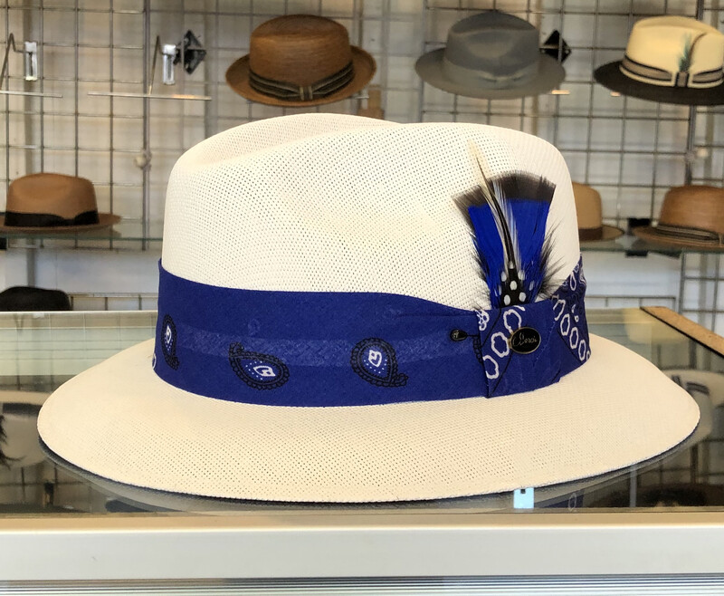 White Golden Line Viejo W/ Royal Blue Bandana