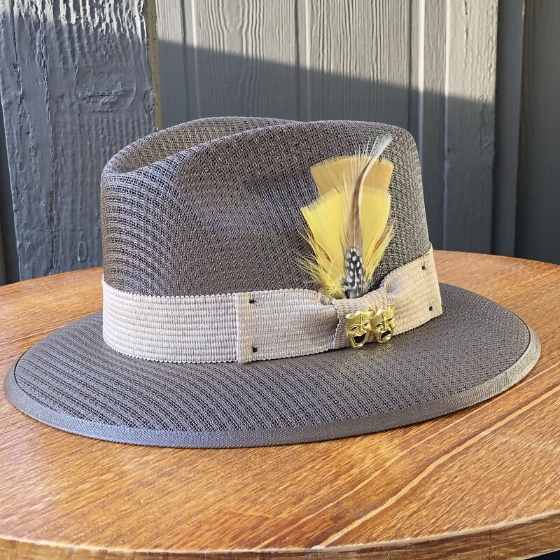Coco Brown Classic Viejo Fedora W/ Smile Now, Cry Later Pin