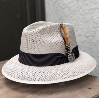 Kaki Classic Viejo Fedora W/ Aztec Pin