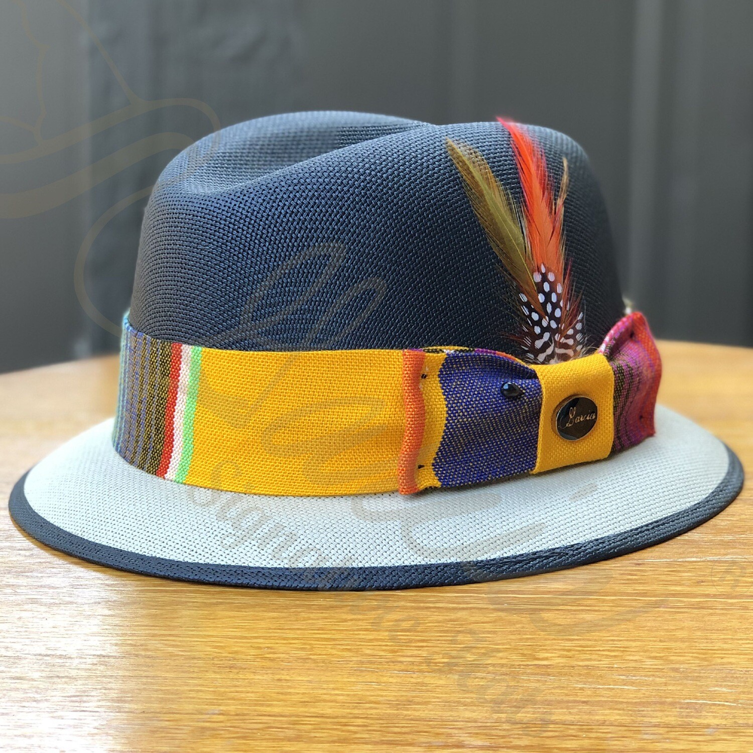 Custom Golden Line Three Tone Lowrider Derby w/ Serape Band