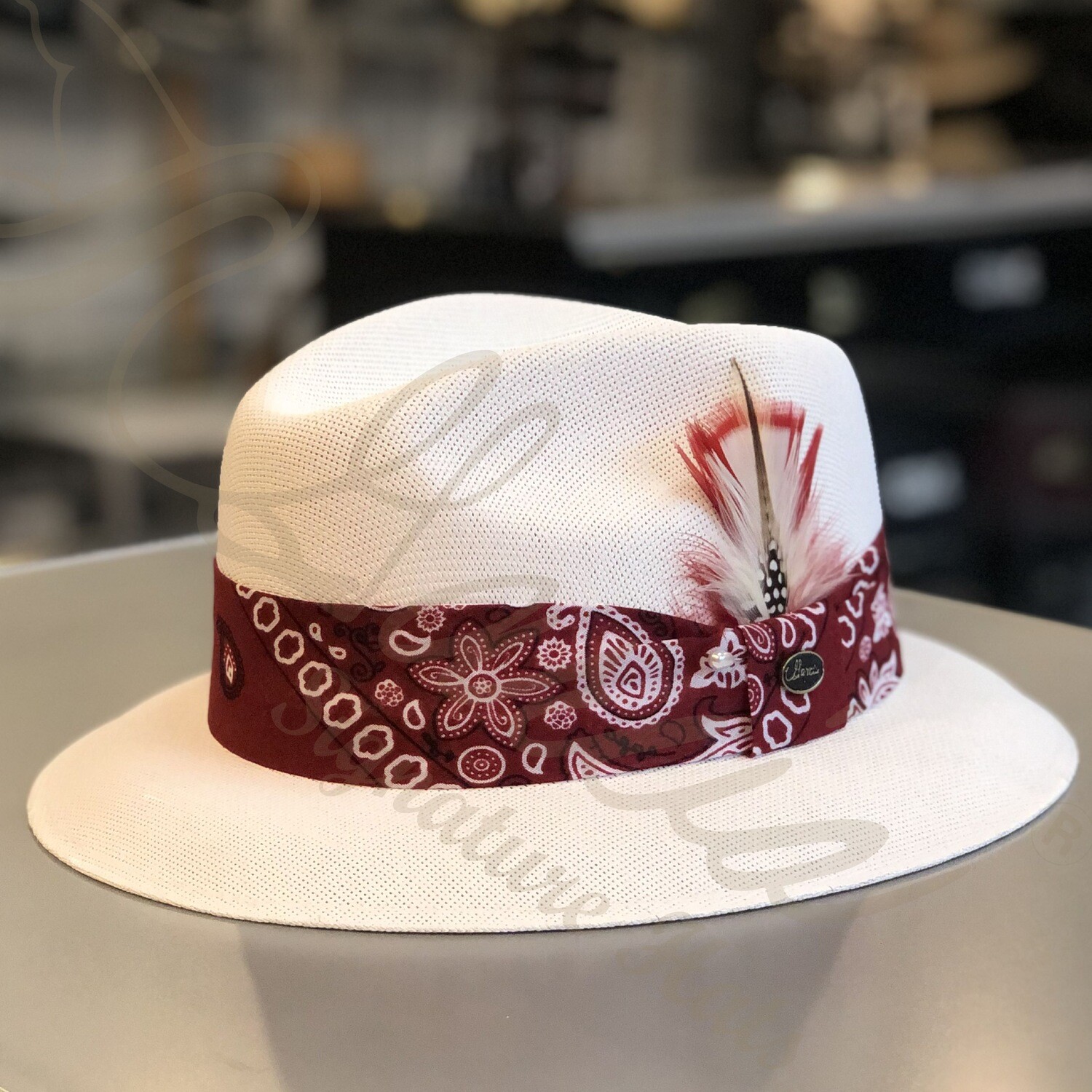 White Golden Line Viejo W/ Burgundy Bandana