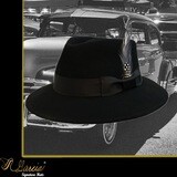 Black Tin-Tan Wool Fedora