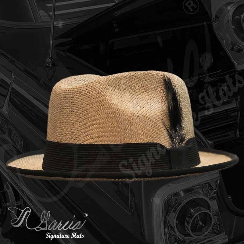 Flipped Yute Short Brim Viejo Fedora w/ Black Trim
