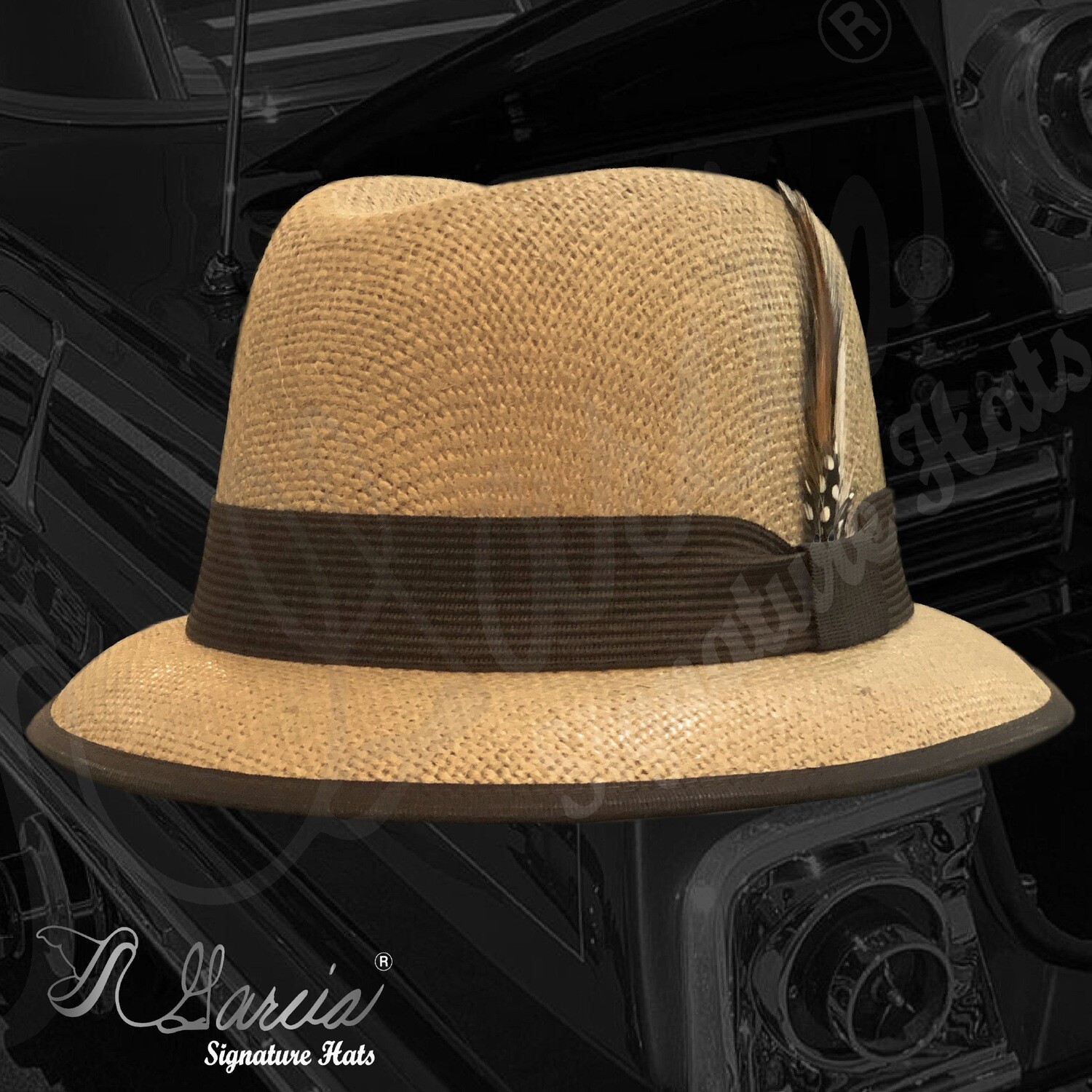 Yute Lowrider Derby Hat W/ Brown Trim