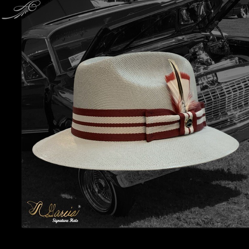 Custom Golden Line Grey Viejo Fedora Style