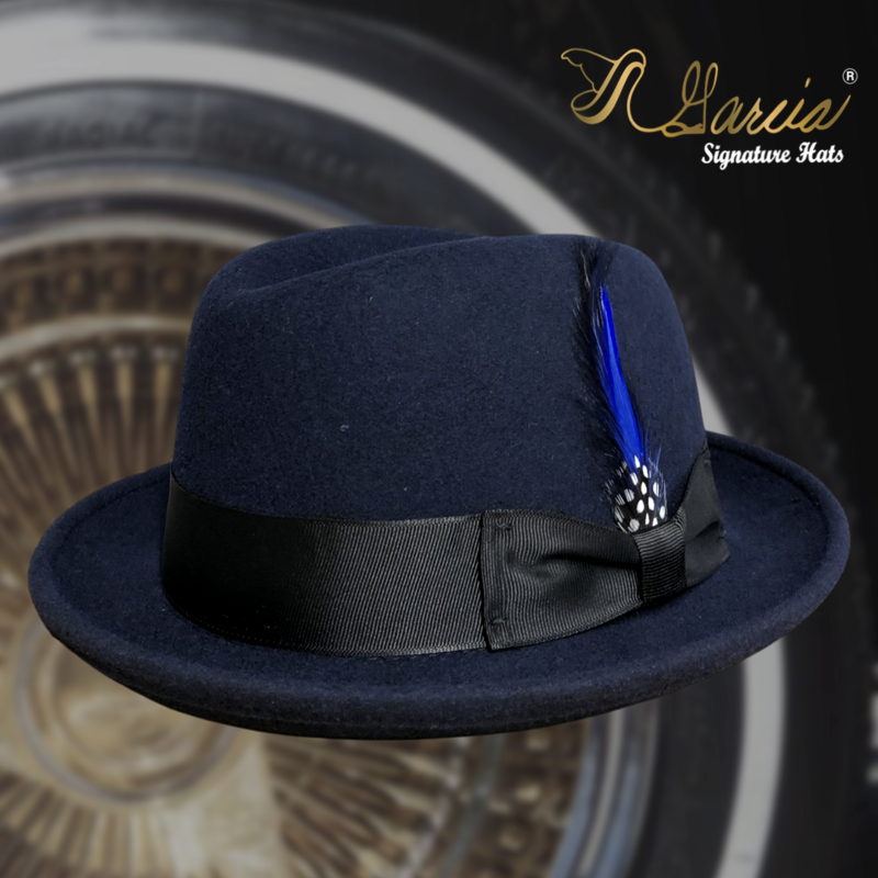 Navy Wool Lowrider Derby