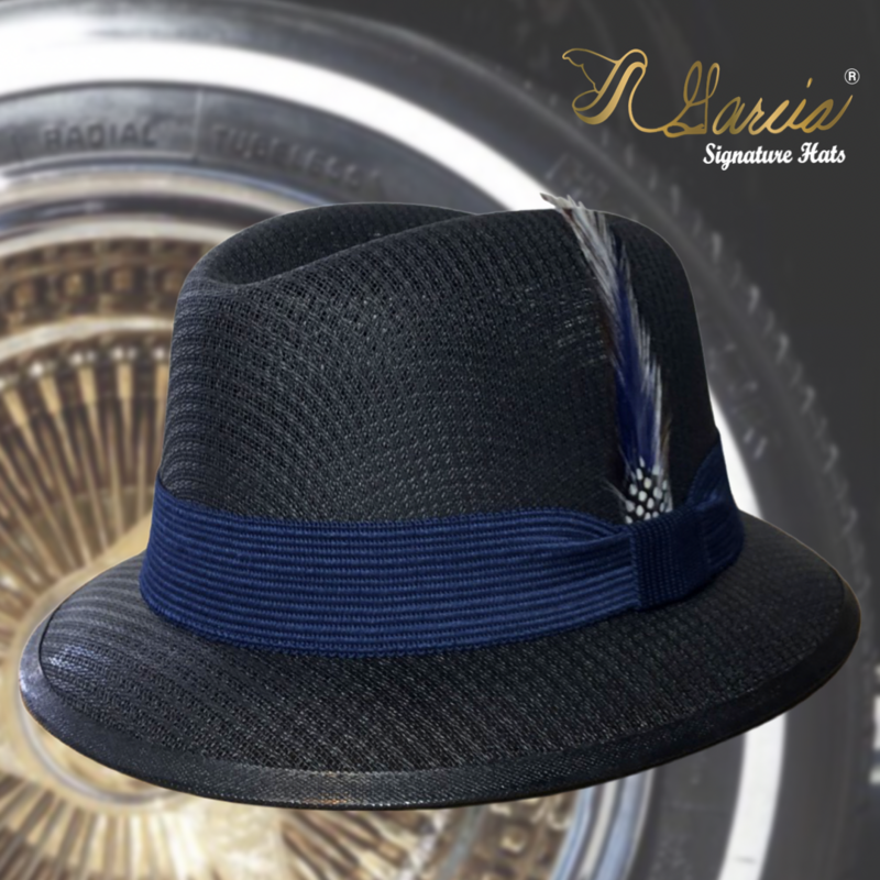 Classic Black Lowrider Derby W/ Navy Blue