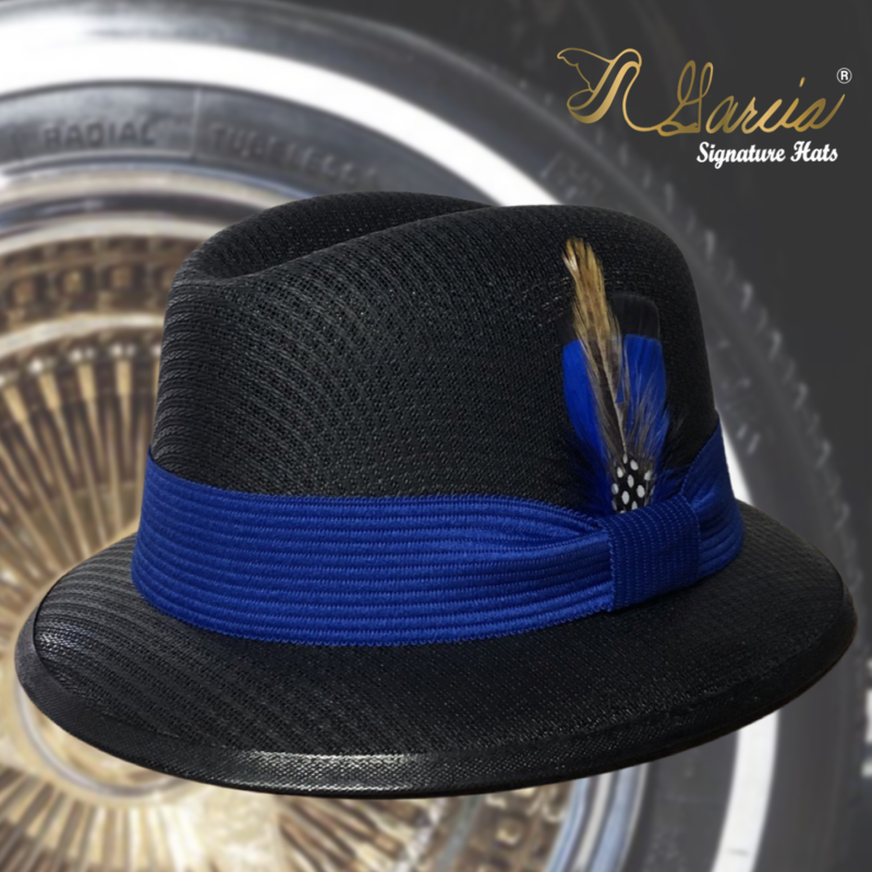 Classic Black Lowrider Derby W/ Royal Blue