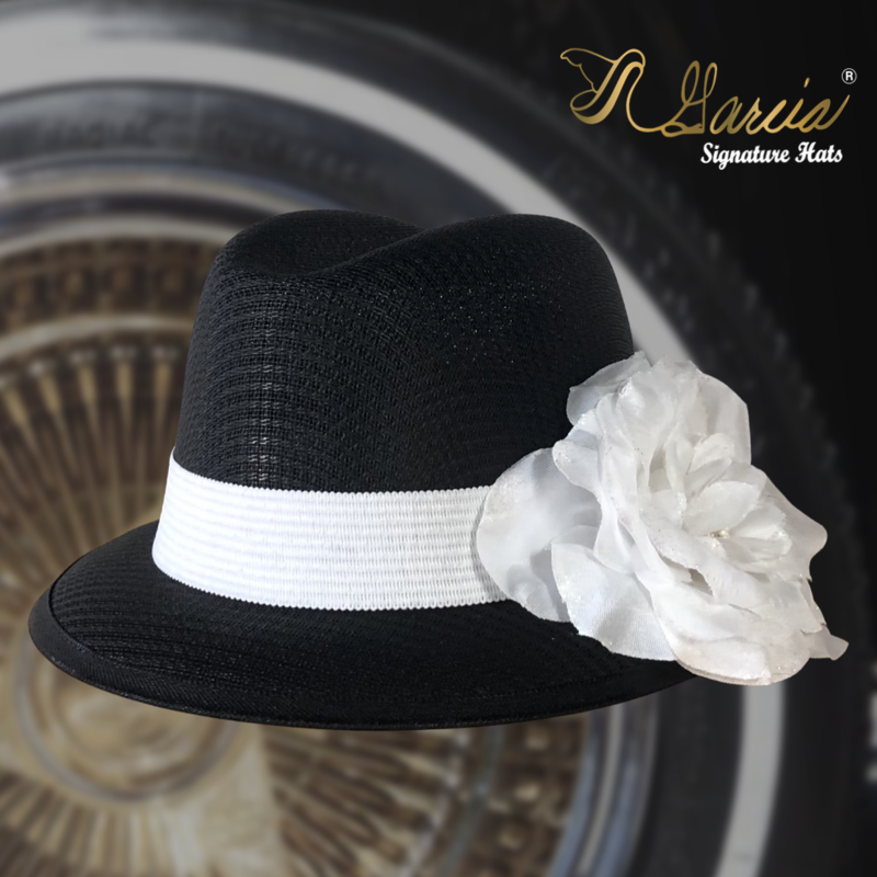 Black Derby w/ White Rose