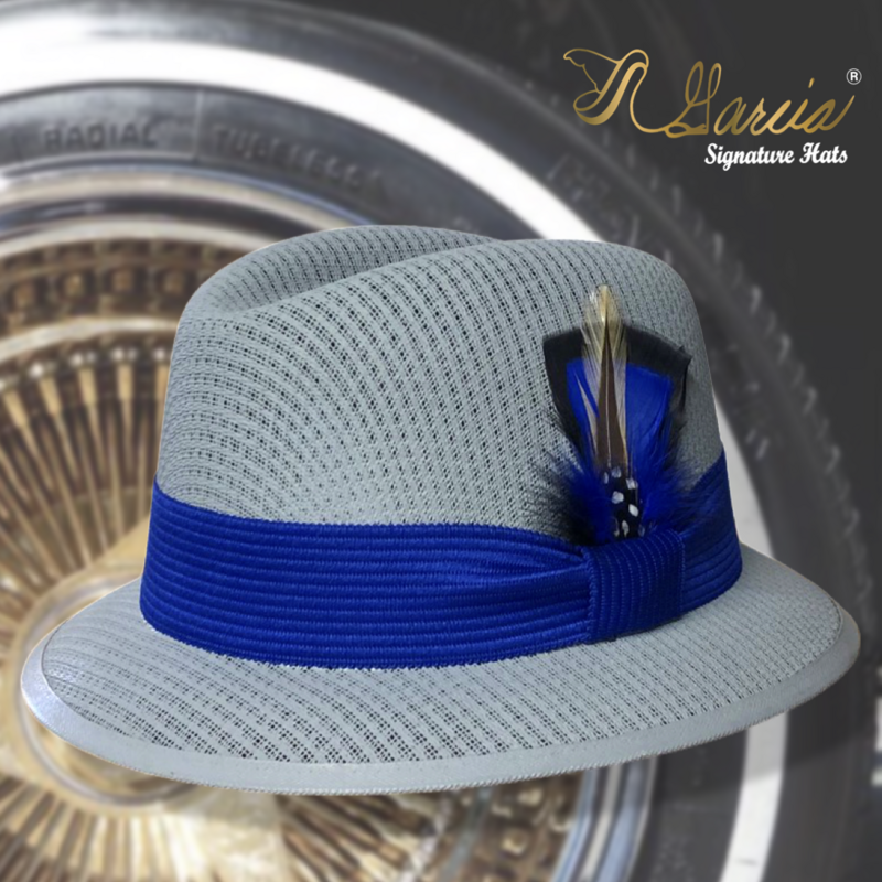 Classic Light Grey Lowrider Derby W/ Royal Blue
