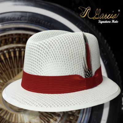 Classic White Lowrider Derby W Red
