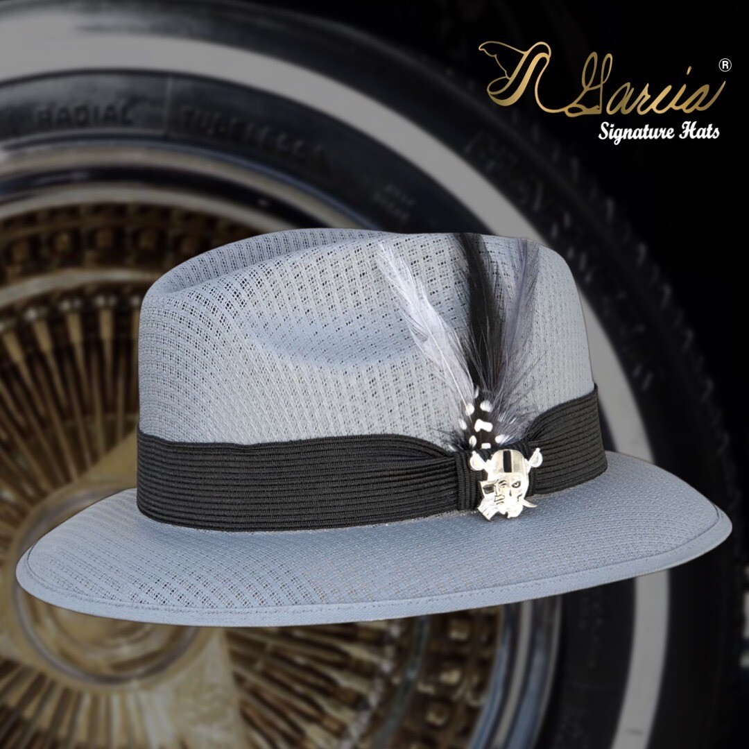 Oxford Classic Viejo Fedora W/ Raider Skull Pin