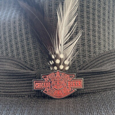 Red Chicana/ Aztec Biker Hat Pin