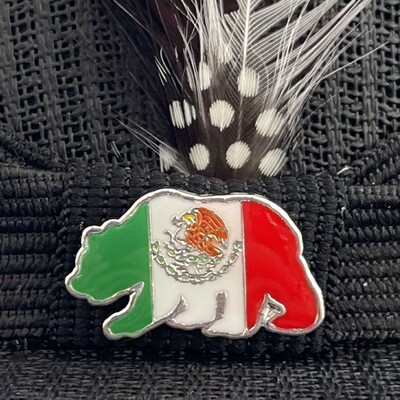 CALIFORNIA BEAR/ MEXICO EAGLE HAT PIN