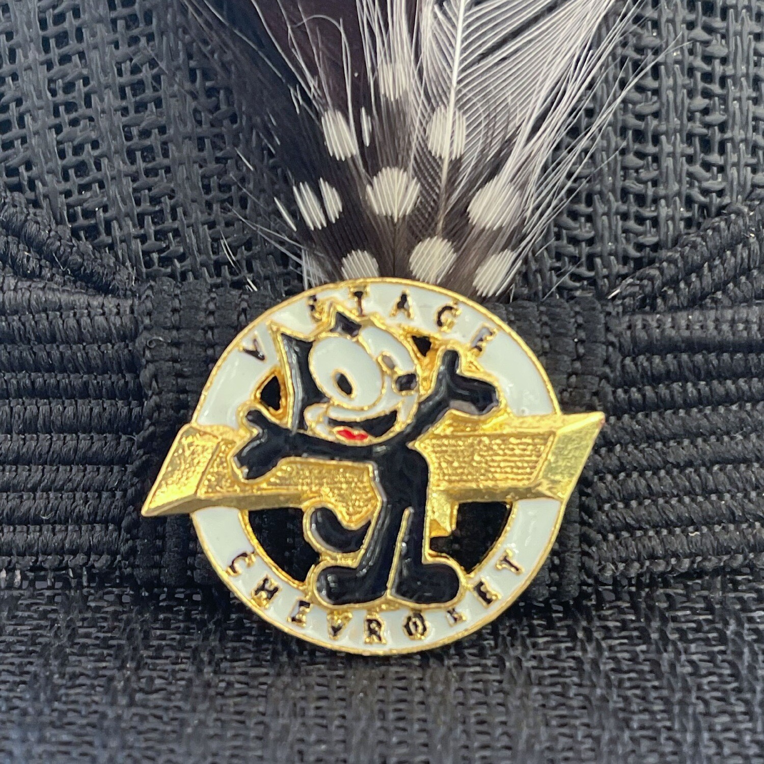 Gold Felix The Cat Hat Pin