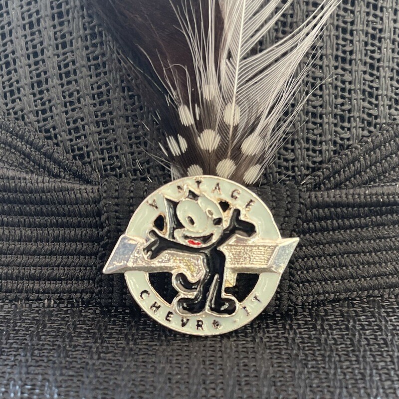 Silver Felix The Cat Hat Pin