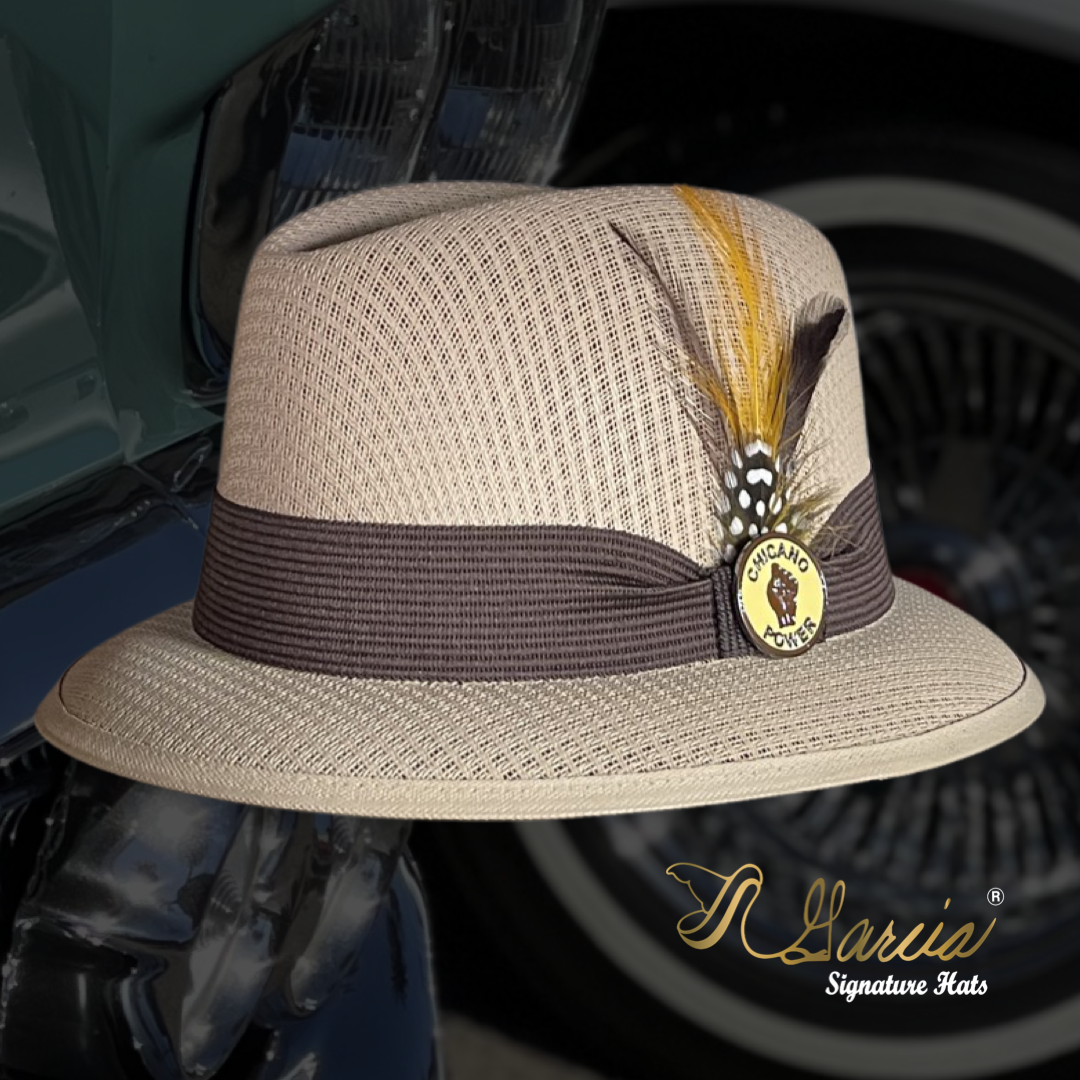 GARCIA HAT【56】ローライダー チカーノ ウエストコースト K/B Traditional Garcia Khaki Lowrider with Pin | frankshats