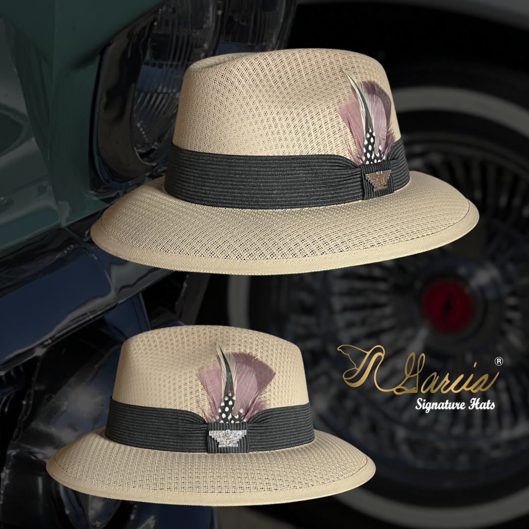Mocha Classic Viejo Fedora W/ Aztec Bird Pin