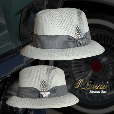 Light Grey Classic Lowrider Derby W/ Aztec Bird Pin
