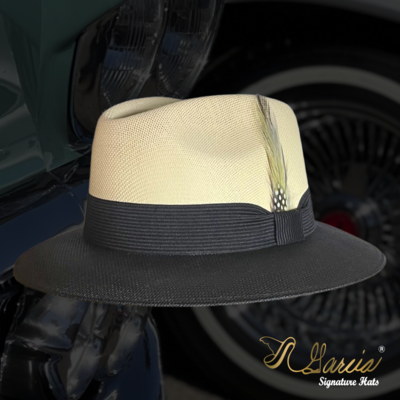 Golden Line Ivory/Black Viejo Fedora