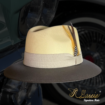 Golden Line Ivory/Brown Viejo Fedora