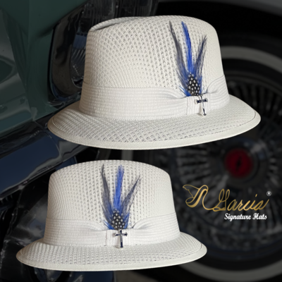 White Classic Lowrider Derby W/ Cross Pin