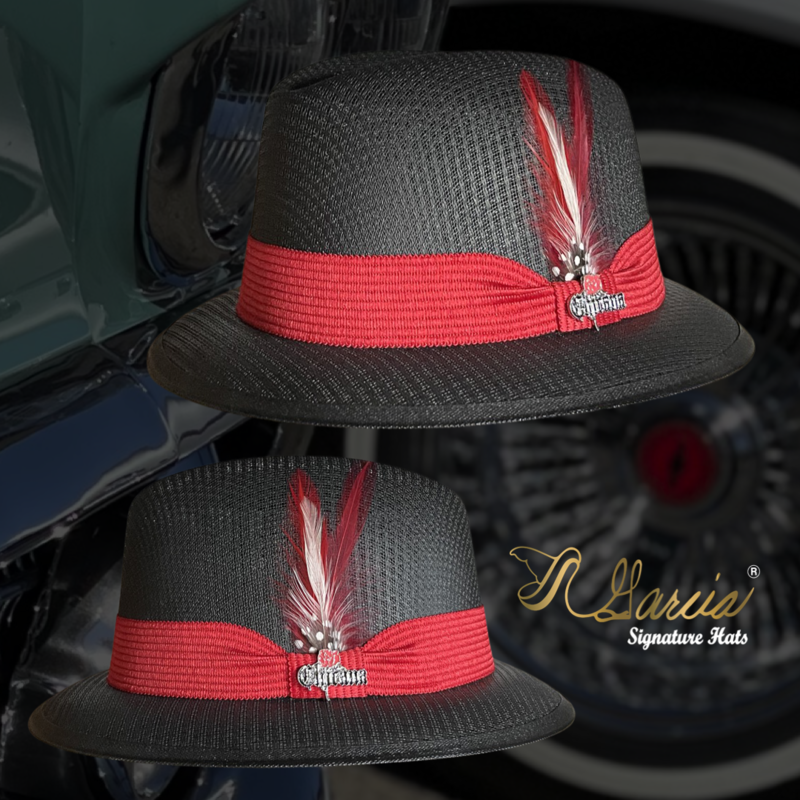 Black Classic Lowrider Derby w/ Chicana Pin