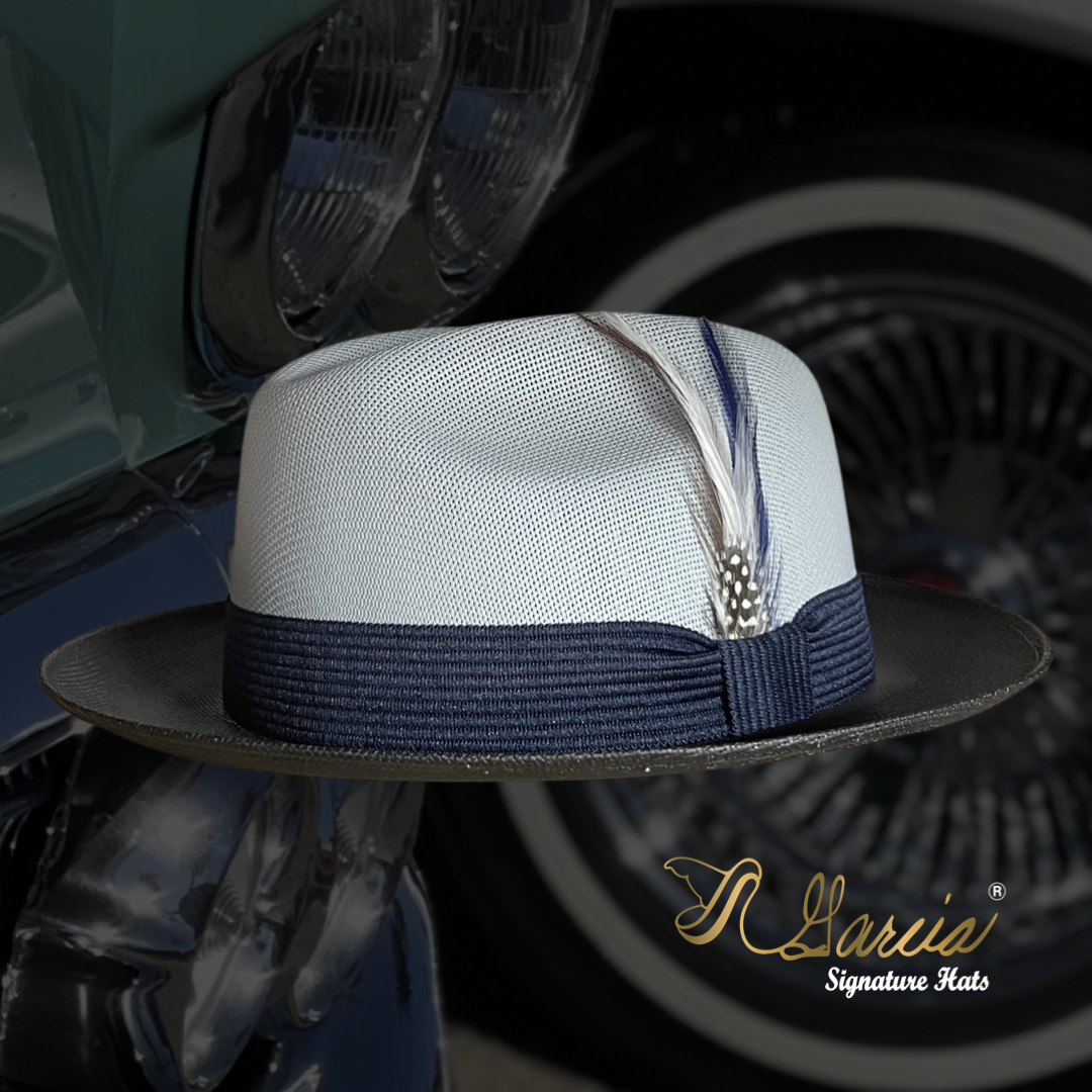 Golden Line Light Grey/ Black Viejo Fedora
