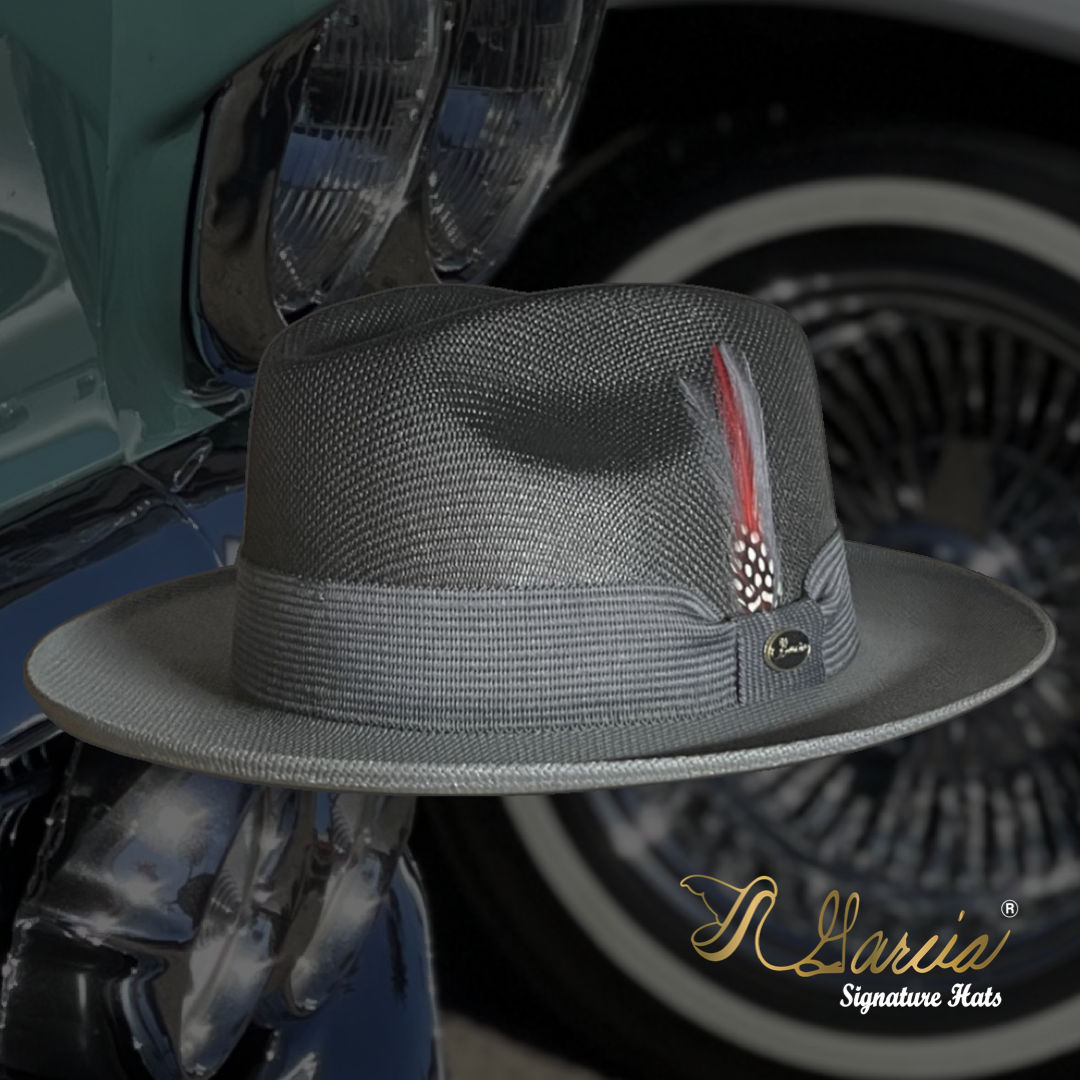 Flipped Golden Line Black/ Oxford Viejo Fedora