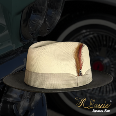 Golden Line Ivory/Black Viejo Fedora