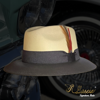 Golden Line Ivory/Brown Viejo Fedora