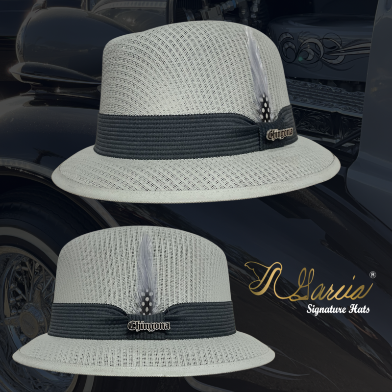 Light Gray Classic Lowrider Derby W/ Chingona Pin