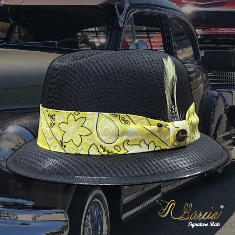 Black Classic Lowrider W/ Yellow Bandana