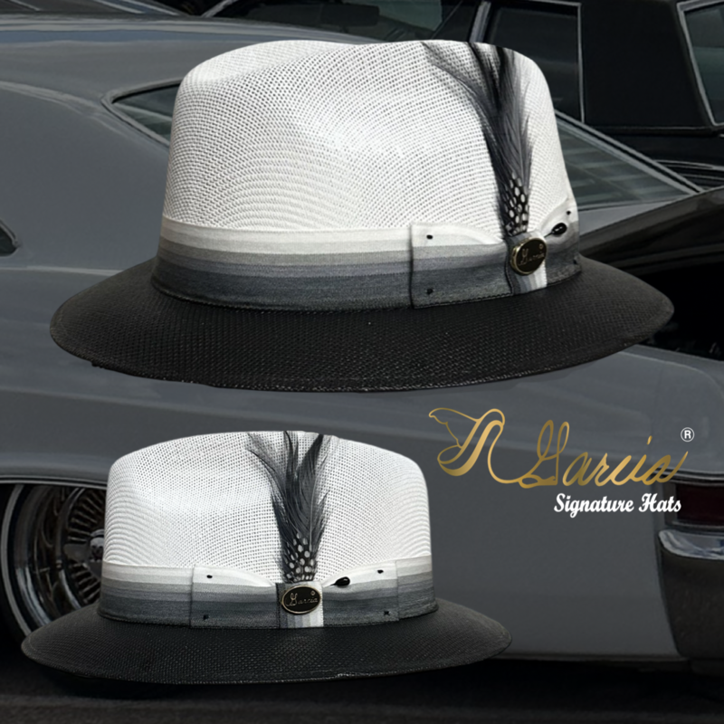 Two Tone Golden line Short brim Viejo Fedora