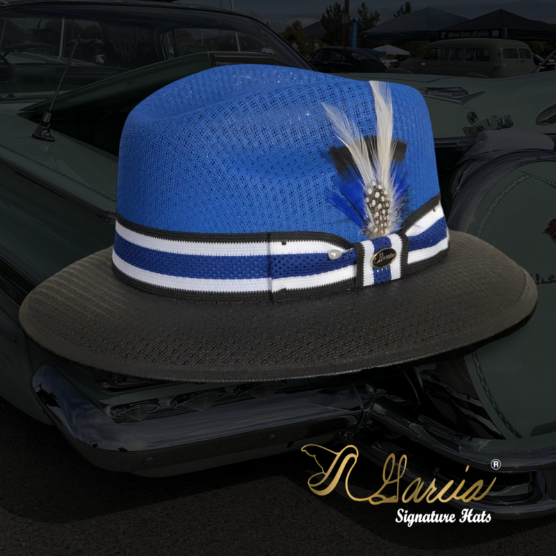Two Tone Royal/ Black Viejo Fedora